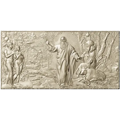 Creation of the World - high-relief STL panel for CNC