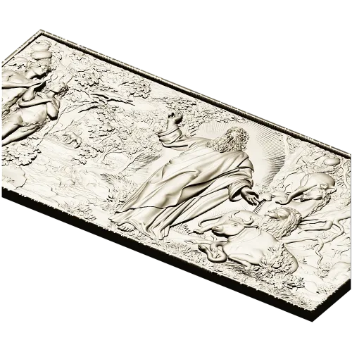 Creation of the World - high-relief STL panel for CNC