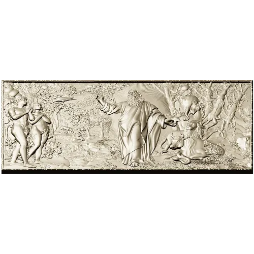 Creation of the World - high-relief STL panel for CNC