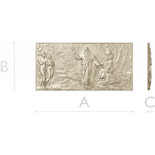 Creation of the World - high-relief STL panel for CNC