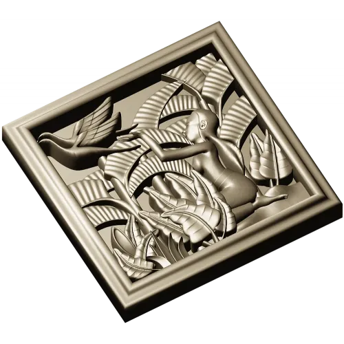 Панно "Песня птиц" - 3D модель STL для ЧПУ