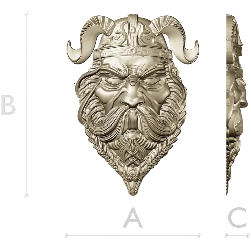 Рельеф "Старый Викинг" - 3D модель STL для ЧПУ