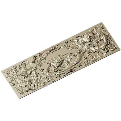 Барочное охотничье панно - 3D модель STL для ЧПУ