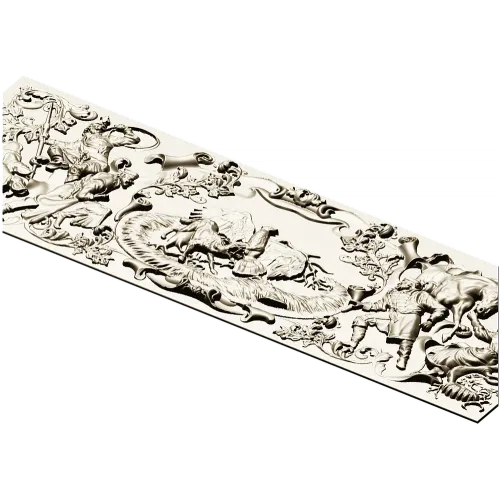 Барочное охотничье панно - 3D модель STL для ЧПУ