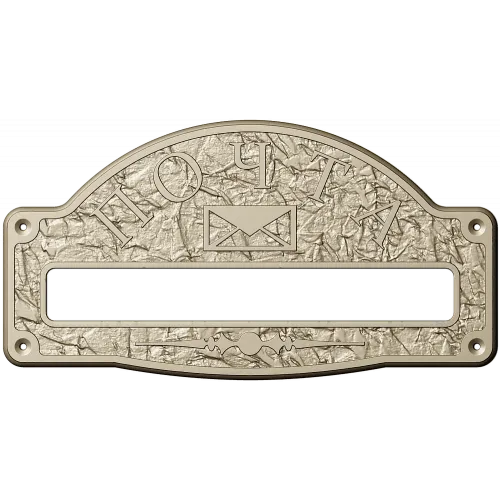 Classic arched mailplate STL 3D model for CNC milling