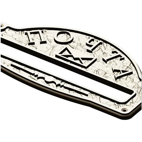 Classic arched mailplate STL 3D model for CNC milling