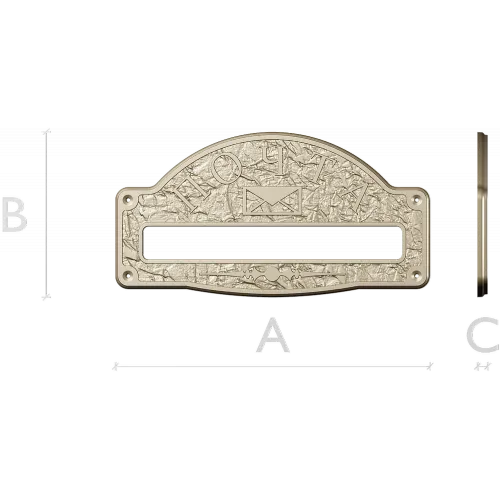 Classic arched mailplate STL 3D model for CNC milling