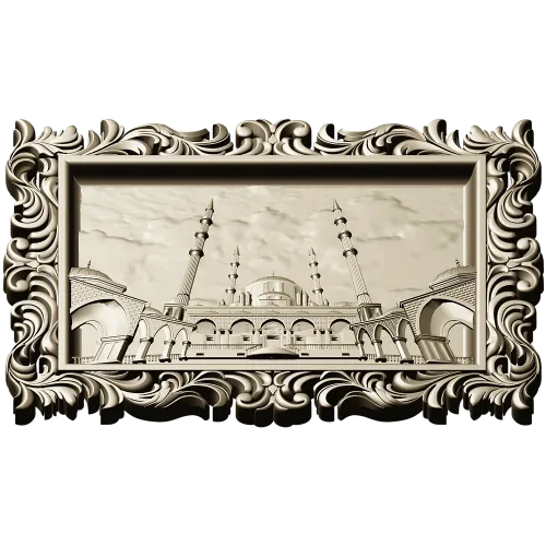 Декоративная панель "Тадж-Махал" - 3D модель STL для ЧПУ