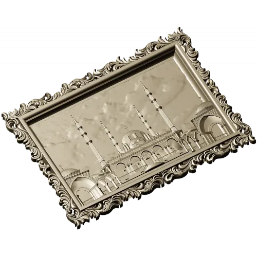 Taj Mahal Framed Relief STL for CNC