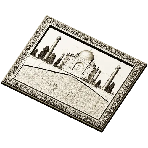 Taj Mahal Relief Panel STL - 3D model for CNC milling