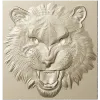 Tiger Head Relief STL - High-Relief 3D Model for CNC