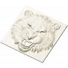 Tiger Head Relief STL - High-Relief 3D Model for CNC