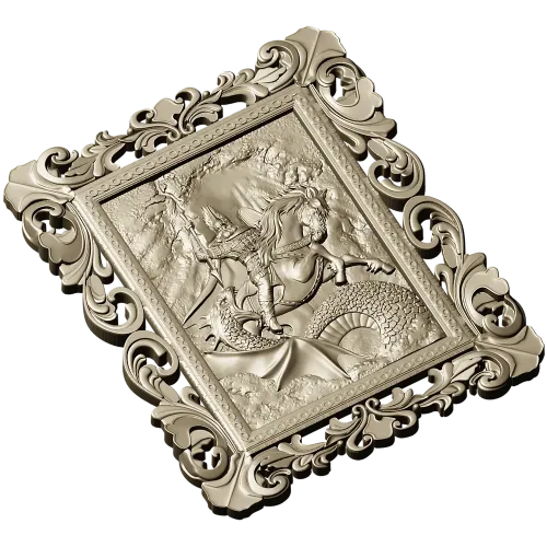 Dragon Slayer Relief - high-relief STL panel for CNC