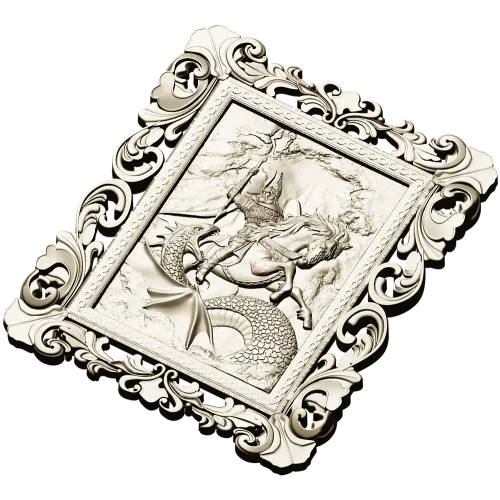 Dragon Slayer Relief - high-relief STL panel for CNC