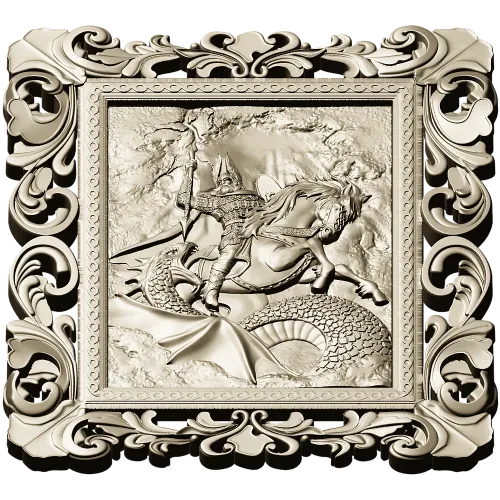 Dragon Slayer Relief - high-relief STL panel for CNC