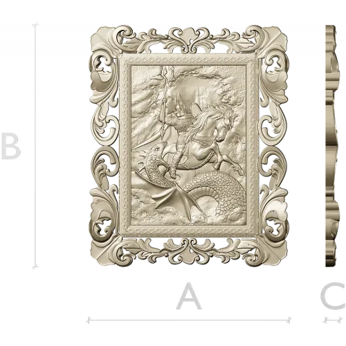 Dragon Slayer Relief - high-relief STL panel for CNC