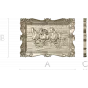Three Horses on the Shore - high-relief STL 3D model for CNC