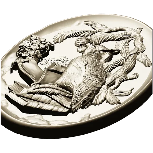 Scholar's Owl Oval Relief STL