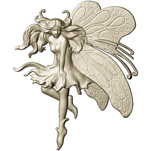 Fairy bas-relief STL for CNC router