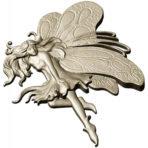 Fairy bas-relief STL for CNC router