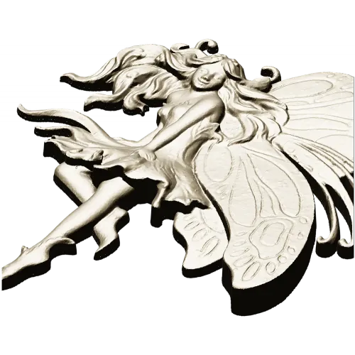 Fairy bas-relief STL for CNC router