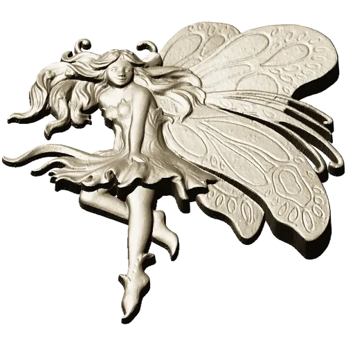 Fairy bas-relief STL for CNC router