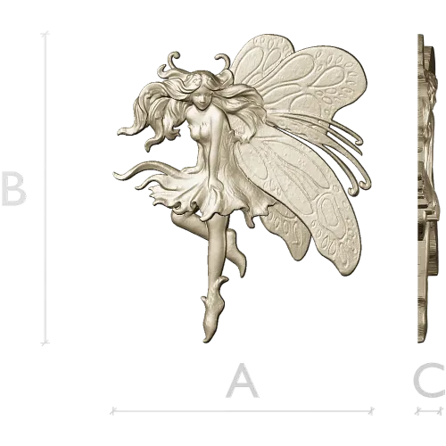 Fairy bas-relief STL for CNC router