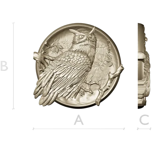 Owl Medallion Relief STL for CNC