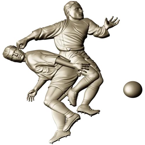Футбольный барельеф - 3D модель STL для ЧПУ