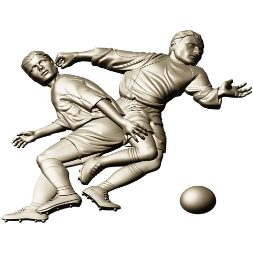 Футбольный барельеф - 3D модель STL для ЧПУ