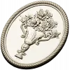 Винтажный овальный медальон "Ваза с розами" - STL модель для ЧПУ