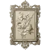 Baroque Floral Relief Panel STL for CNC Milling
