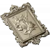 Baroque Floral Relief Panel STL for CNC Milling