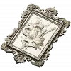 Baroque Floral Relief Panel STL for CNC Milling