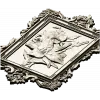 Baroque Floral Relief Panel STL for CNC Milling