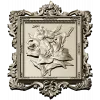 Baroque Floral Relief Panel STL for CNC Milling