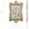 Baroque Floral Relief Panel STL for CNC Milling