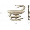 Чаша со змеей - 3D модель STL для ЧПУ