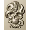 Череп и змея - 3D модель STL для ЧПУ
