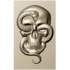 Viper's Embrace - Skull with Cobra high-relief STL