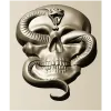 Viper's Embrace - Skull with Cobra high-relief STL