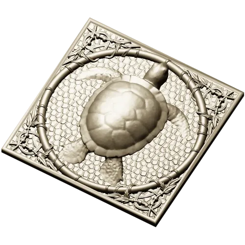 Морская черепаха в рамке - 3D модель STL для ЧПУ