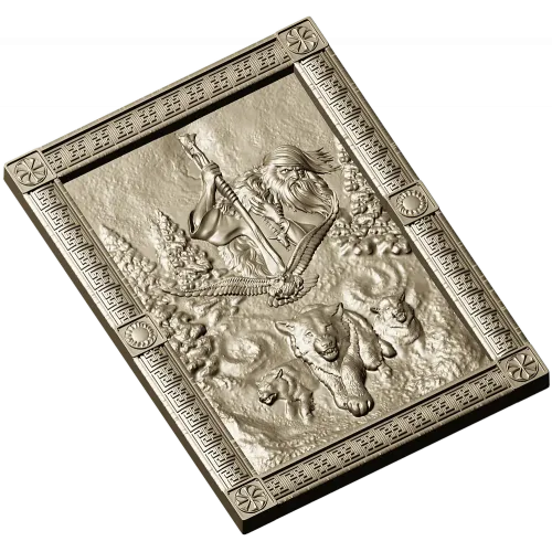 Chernobog high-relief plaque STL - 3D model for CNC carving