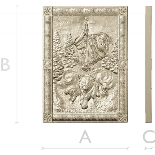 Chernobog high-relief plaque STL - 3D model for CNC carving