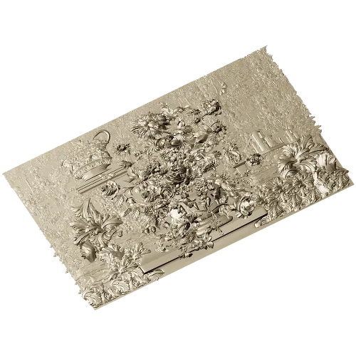 Ornate Floral Urn Relief STL for CNC Router