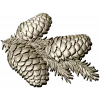 Pine Cone Cluster STL 3D model for CNC relief carving