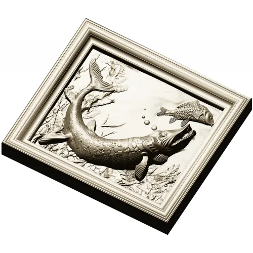 Рельеф "Щука" - 3D модель STL для ЧПУ