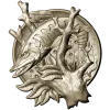 Pike Medallion STL for CNC - High-Relief Fish Plaque