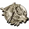 Pike Medallion STL for CNC - High-Relief Fish Plaque