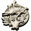 Pike Medallion STL for CNC - High-Relief Fish Plaque